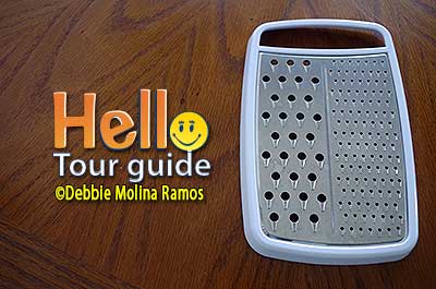 Grater and pasteles
