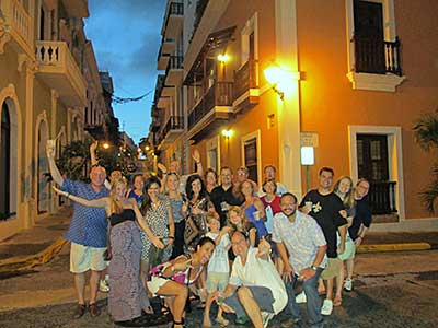 Group-with-tour-guide-during-old-san-juan-night-walking-tour