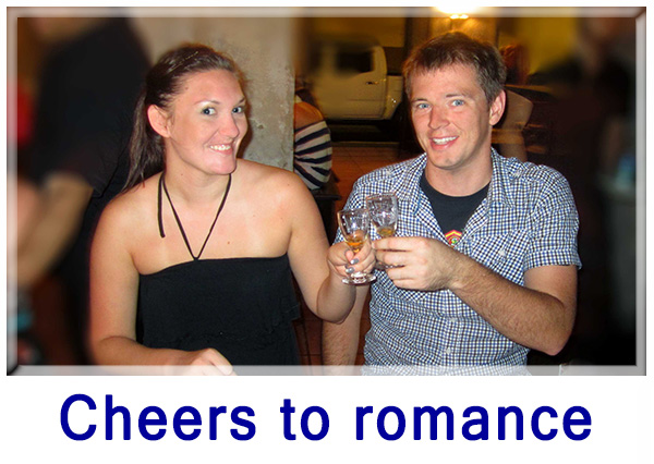 A couple duing rum dinner date in Puerto Rico